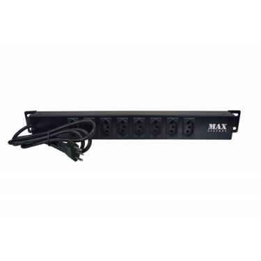 Imagem de Calha Regua P Rack C 8 Tomadas 10a 19 Preto Max Eletron