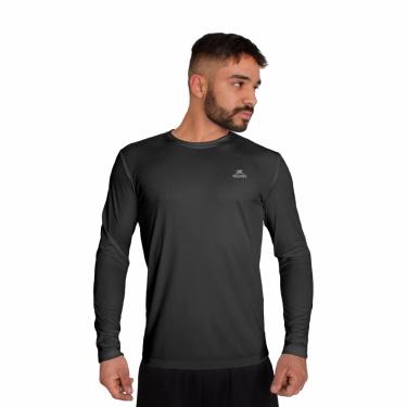 Imagem de Camisa Dry Basic LS Muvin – Manga Longa – Masculina – Proteção Solar UV50 – Camiseta Para Academia – Treino Funcional – Pilates – Yoga – Corrida – Ginástica – Fitness – Caminhada – Secagem Rápida (M, Chumbo)