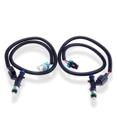 Imagem de Injetores de combustível com fiação de plugue Pto Mag preto cinza para 2011-2017 Polaris Ranger 800 4X4 6X6