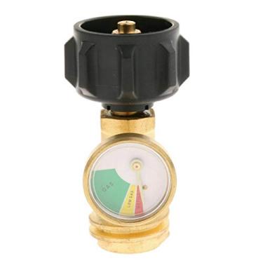 Imagem de MACHSWON Adaptador de cilindro de propano com manômetro de pressão, medidor de gás propano QCC1 para seus fogões de acampamento de churrasco