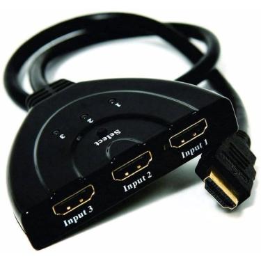 Imagem de Cabo Hdmi Divisor Splitter Duplicador Y 1 Macho Para 3 Fêmea