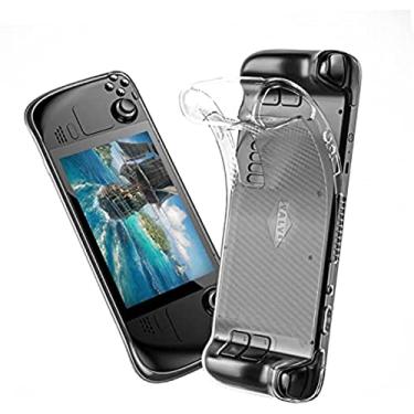 Imagem de Capa protetora transparente atualizada TwiHill para Steam Deck, capa protetora de TPU macia com proteção total, absorção de choque, design antiderrapante e arranhões, acessórios para Steam Deck