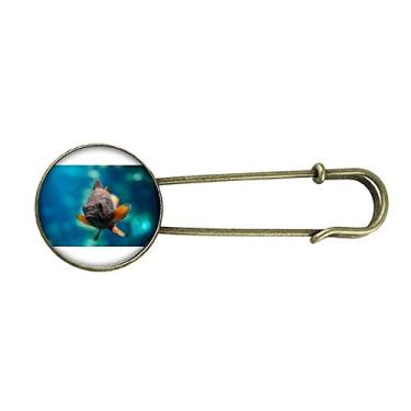 Imagem de Pequeno peixe tropical marinho organismo retro metal broche broche clipe jóias