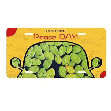 Imagem de DIYthinker Folha fresca planta água natureza placa de licença etiqueta decoração carro dia da paz