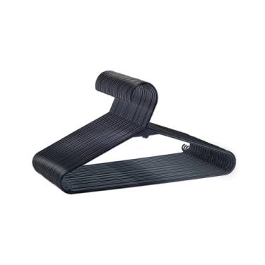 Imagem de Kit com 20 Cabides Fun, Preto, Dasplast