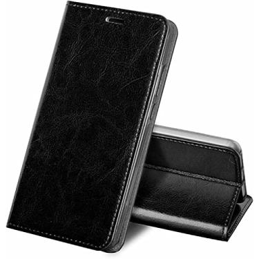 Imagem de RAYESS Coldre de capa de telefone fólio, para Apple iPhone 14 Pro Case 6,1 polegadas 2022 Capa flip de couro à prova de choque com suporte de cartão e suporte (Cor: Preto)