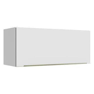 Imagem de Armário Aéreo Madesa Lux 80 cm 1 Porta Basculante - Branco/branco Veludo
