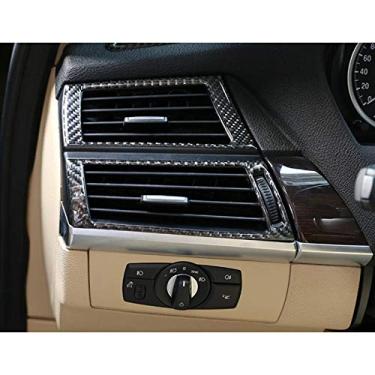 Imagem de JIERS Adesivos para moldura de ventilação de ar condicionado para BMW X5 E70 X6 E71 2008-2013