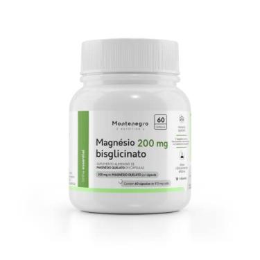 Imagem de Magnésio quelado bisglicinato 200 mg 60 cápsulas cápsulas vegetais - Montenegro Nutrition