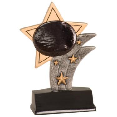 Imagem de Troféu Esportivo de Hóquei 13,8 cm Estilo Prêmio 3 Suporte de Inserção 5 1/2" Resina Estrela Esportiva, Medalhas Esportivas, Troféus Jogador com Nome Gravado Personalizado