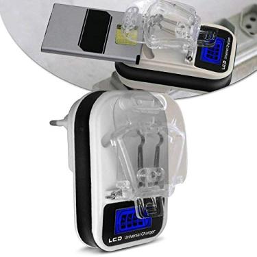Imagem de Carregador de Bateria Universal Celular Smartphone Saída Usb Visor Lcd Bivolt Preto