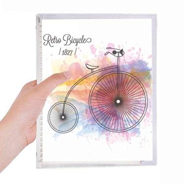 Imagem de Caderno de rua colorido com estampa de bicicleta, grafite, folhas soltas, diário recarregável, papelaria