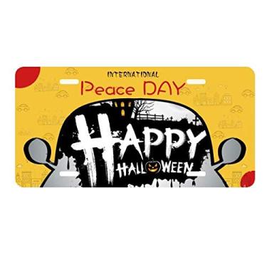 Imagem de DIYthinker Placa de carro Halloween Ghost Fear Happy Decoração de carro Dia da Paz