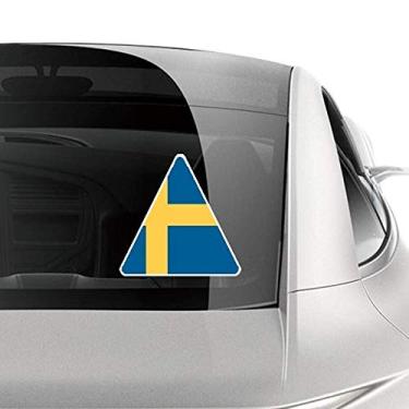Imagem de DIYthinker Adesivo de carro com bandeira nacional da Suécia para motocicleta e bicicleta