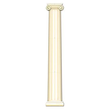 Imagem de Beistle Coluna romana de papel articulada recortada para parede de fotos, cenário, decoração de festa, 15 cm, off-white