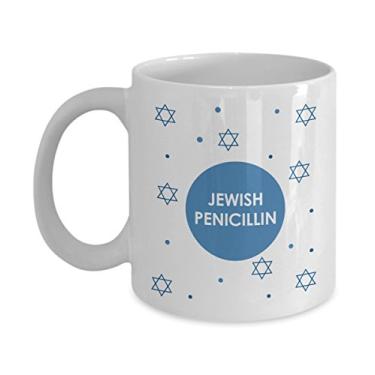 Imagem de Caneca de penicilina judaica – Caneca de café – Ideia de presente judaico – Presentes de mordaça judaica