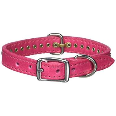 Imagem de OmniPet Coleira para cães de couro e cristal de assinatura, 30,5 cm, framboesa