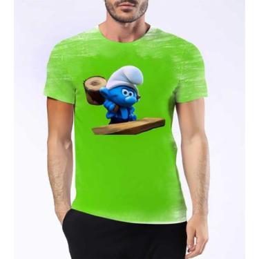 Imagem de Camisa Camiseta The Smurfs Os Desenho Azuis Fofos Filme 1 - Estilo Kra