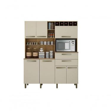 Imagem de Armario Para Cozinha 7 Portas Monte Rey Cinamomo/off White