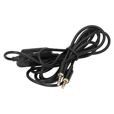 Imagem de Cabo de para Fone de Ouvido, Fone de Ouvido Circum-auricular de 2 Metros para Jogos, Cabo Auxiliar de áudio, Fone de Ouvido Com Controle de Volume, para Fones de Ouvido