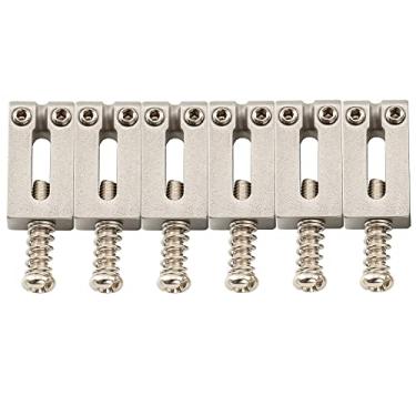 Imagem de Musiclily Pro 10,5 mm Aço Inoxidável Moderno Carrinhos Saddles para Ponte Tremolo de Guitarra Strat Stratocaster, Cor Original (Kit com 6 Peças)
