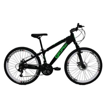 Imagem de Bicicleta Frx Freeride Aro 26 Freio Disco 21 Velocidades Cambios Shimano Preto/verde - Gios