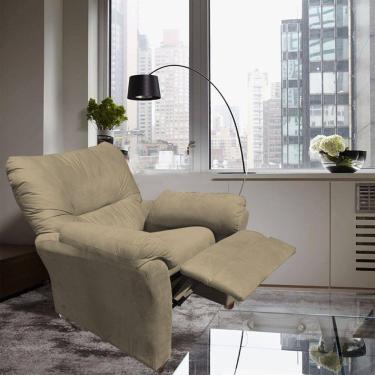 Imagem de Poltrona Reclinável Manu Extensão De Cílios Estética Sobrancelha Suede Capuccino