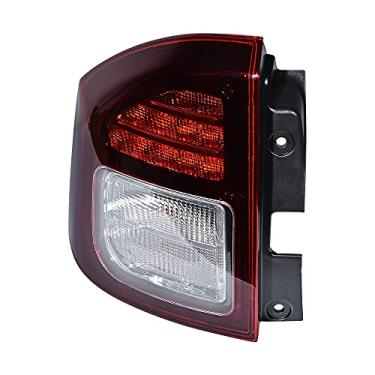 Imagem de Astra Depot Acessórios Tailight Conjunto Luzes Traseiras Fumaça Lâmpada Traseira Freio LED Sinal DRL (para 2014-17 Jeep Compass, ESQUERDA)