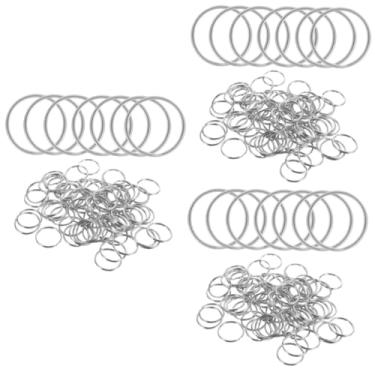 Imagem de Abaodam 300 Peças chaveiro anéis divididos redondos anéis de metal anéis de corrente anel de dog tags acessórios de natacion porta-chaves acessório chave anel de metal latão Aço inoxidável