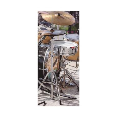 Imagem de Adesivo Decorativo Porta Bateria Música Percussão Tambores