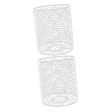 Imagem de DOITOOL 2 Peças Abajur Capa De Aparelho De Parede Tons De Lâmpada Retrô Capa De Lustre Lâmpadas Vintage Gaiola De Lâmpada De Metal Guarda Lâmpada Decoração Graça Aparelho Elétrico Branco
