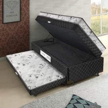 Imagem de Conjugada Baú Espuma Dupla Solteiro Com Auxiliar Poliester