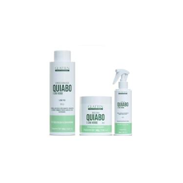 Imagem de Glatten Quiabo e Chá Verde Condicionador e Máscara e Leave-in