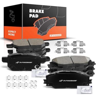 Imagem de A-Premium Conjunto de pastilhas de freio a disco de cerâmica dianteiras e traseiras compatível com modelos selecionados Pontiac, Scion e Toyota - Vibe 2009-2010, xB 2008-2015, Corolla