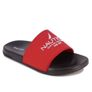 Imagem de Nautica Men's Athletic Slide Comfort Sandal-Porter-Red Black-7