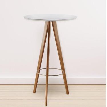 Imagem de Mesa Bistrô Tivoli 103x65cm Espresso Móveis Cinamomo/Off White