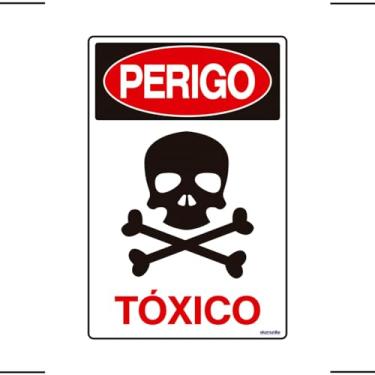 Imagem de Placa De Sinalização Perigo Tóxico 20x30 Ekomunike - S-209 F9e