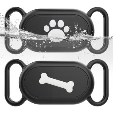 Imagem de Suporte de coleira de cachorro (pacote com 2) para Galaxy Smarttag2, capa de silicone à prova d'água para gato de estimação, acessório de capa protetora antiperda resistente a arranhões para Samsung
