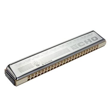Imagem de Gaita Hohner 2509-C Echo 48 Tremolo, chave de C, aço inoxidável