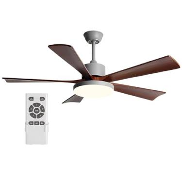 Imagem de Ventiladores De Teto De 42 Polegadas Com Luzes, Ventilador De Teto Silencioso Com Controle Remoto, Ventilador Moderno Com Luz, Para Pátio, Quarto, Escritório