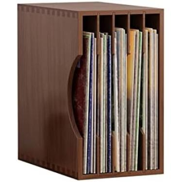 Imagem de Rack de armazenamento para gravação de cd, rack de armazenamento de gravação de vinil, caixa de armazenamento de madeira para casa lp12, caixa de armazenamento de gravação antiga, suporte pa