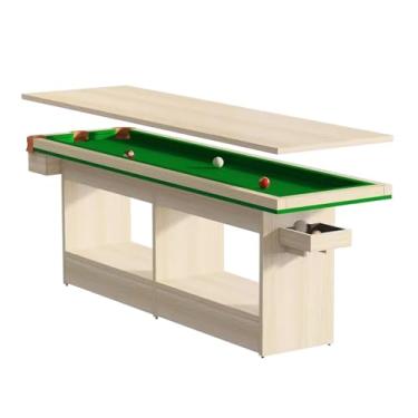 Imagem de Mesa De Sinuca Portátil De 8 Pés, Pequena Mesa De Bilhar Para Treinamento, Mesa De Prática De Sinuca, Para Sala De Estar, Escritório, Iniciante (Color : Style2, Size : 2.45x0.61m/8x2ft)