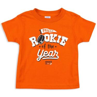 Imagem de Roupa de bebê novato do ano para fãs de hóquei da Filadélfia (NB-7T) (camiseta infantil laranja, 4T)