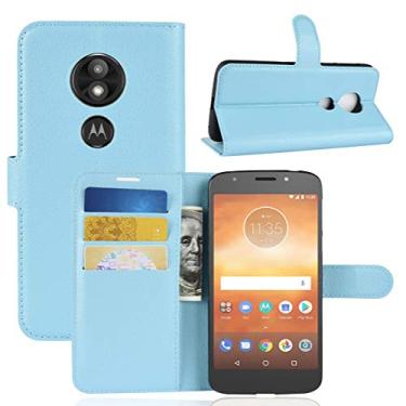Imagem de Capa para Moto E5 Play, carteira flip de couro PU premium com compartimento para cartão, suporte e fecho magnético [capa interna de TPU à prova de choque] Compatível com Moto E5 Play