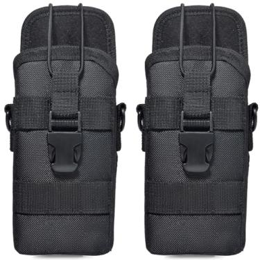 Imagem de HYS Bolsa de rádio Molle para colete, bolsa de rádio Molle px 6000, estojo universal para coldre de rádio tático Molle, bolsa militar, resistente, para walkie talkie/rádio bidirecional/rádio CB