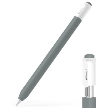 Imagem de JOOSKO Estojo para Apple Pencil (USB-C), capa protetora de silicone, suporta fixação magnética (cinza)