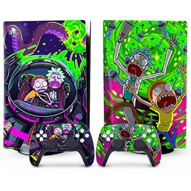 Imagem de XSUID PS5 Skin - Disc Edition Anime Console and Controller Accessories Cover Skins PS5 Controller Skin Gift PS5 Skins for Console Full Set Green