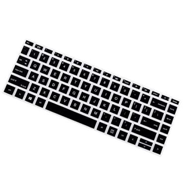 Imagem de UUONDO Capa protetora de teclado para laptop HP Probook 440 G8 G9/HP Probook 445 G8 G9/HP Probook 640 G7 G8 35.6 cm, 2023 2022 2021 Novo HP Probook 14 capa protetora de teclado preta