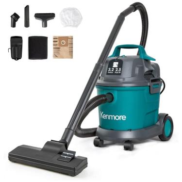 Imagem de Aspirador de Pó de 12,13L  com Motor de 2,5CV de Potência, Extensor e Suporte de Parede, 110V Kenmore KW3030, Verde