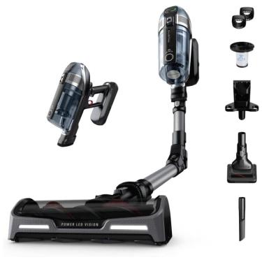 Imagem de Aspirador de Pó sem Fio com Recipiente de Poeira e Tecnologia Fle e Detecção Automática de Piso, 110V, Rowenta X Force, Cinza Escuro